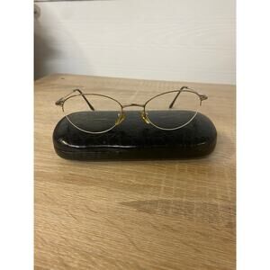 Brooks Brothers BB211 Eyeglass Frames Gold Oval 51-19-135 Made in Japan